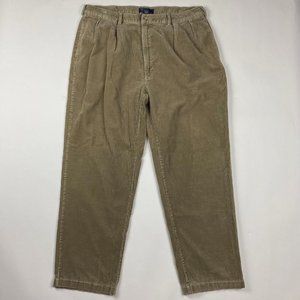 Vintage Polo Ralph Lauren Pleated Corduroy Pants Mens 40 x 32 Measures 39x30 1/4